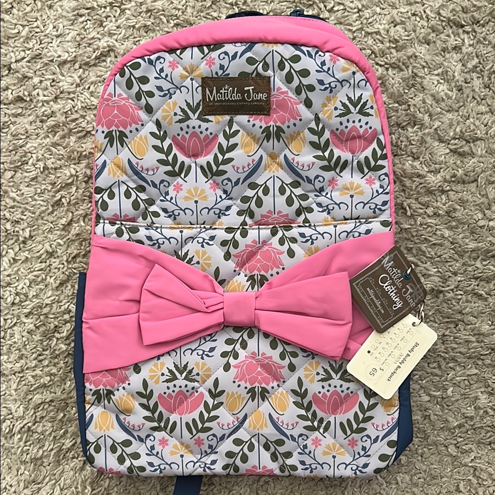 Matilda Jane Pink and Blue Floral Backpack